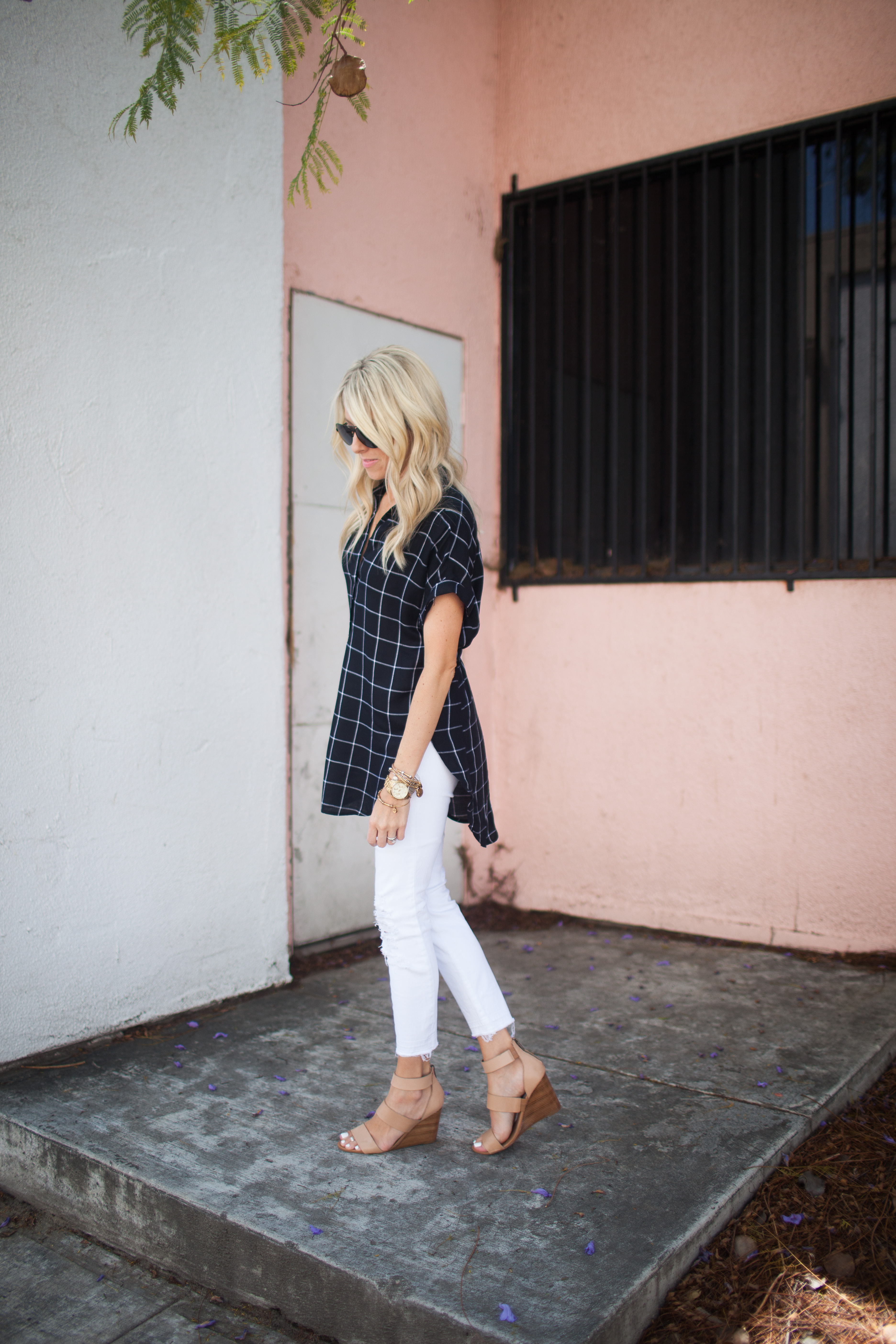 Kailee-wright-black-plaid-shirt-nordstrom