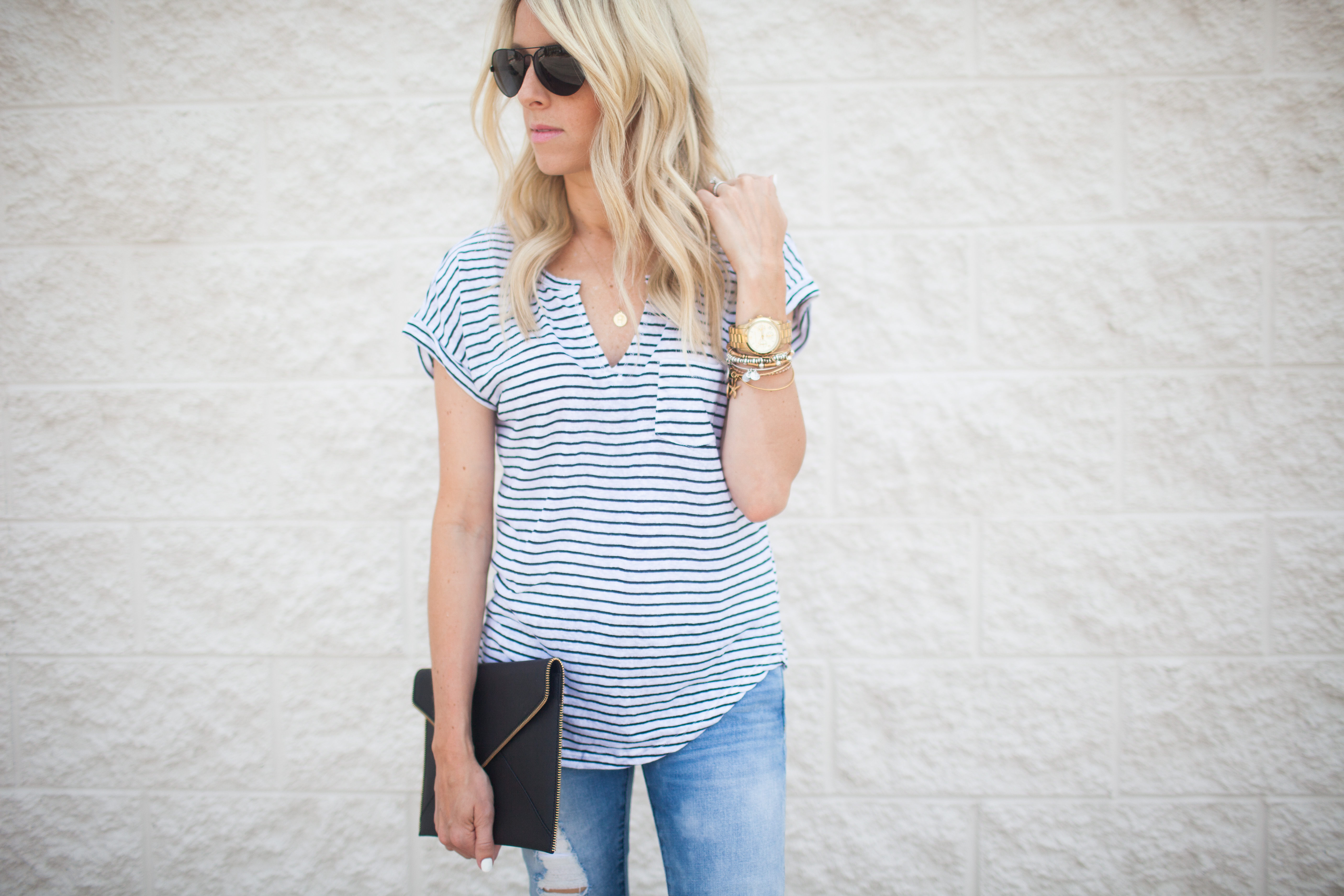 Kailee-wright-striped-tshirt-nordstrom