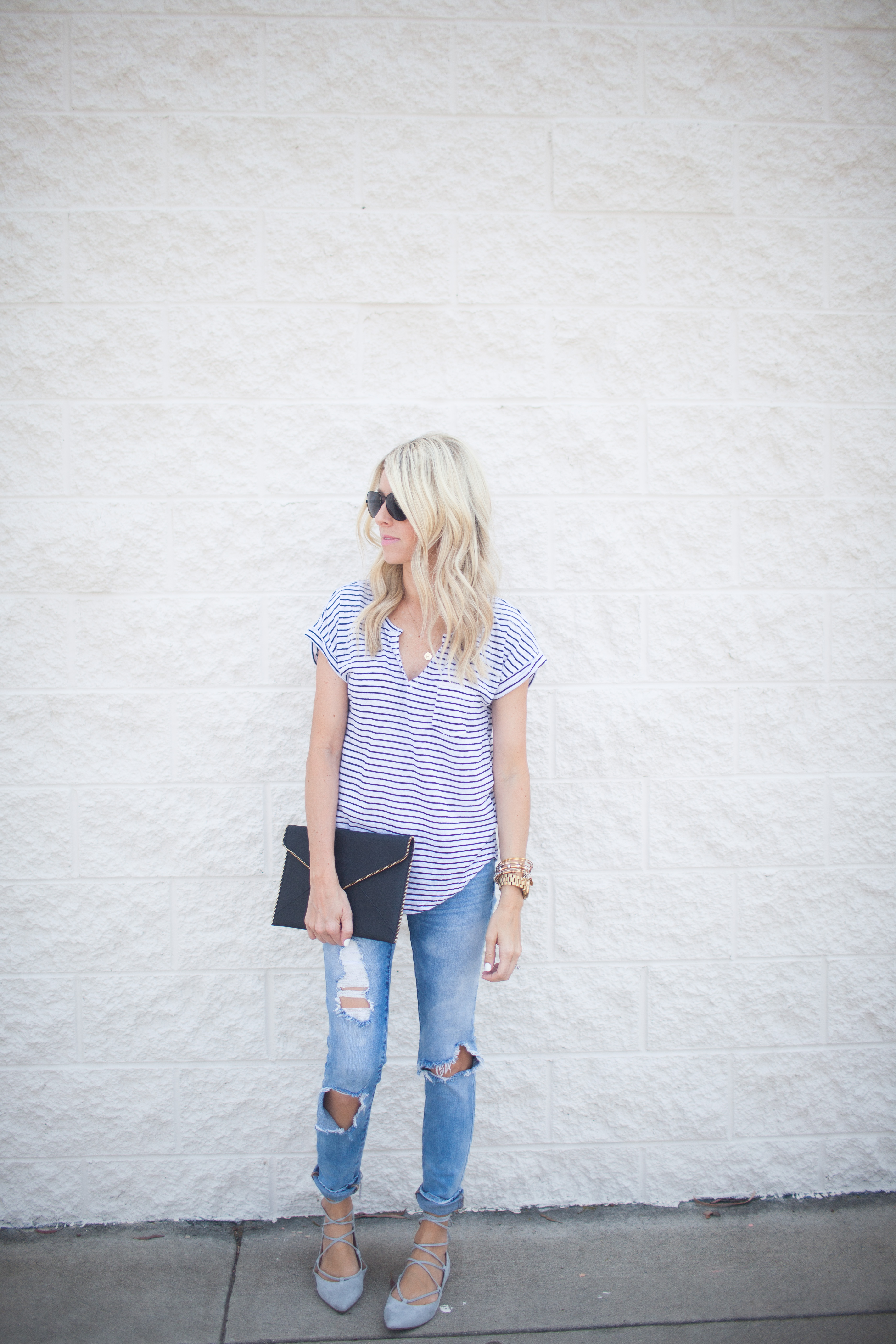 Kailee-wright-striped-tshirt-nordstrom