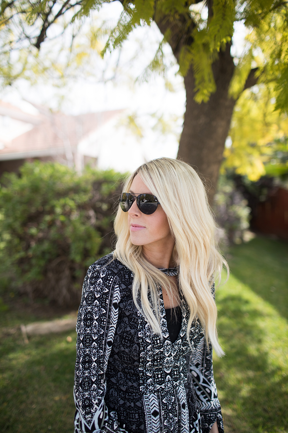 Kailee Wright_FP Black Pattern Dress