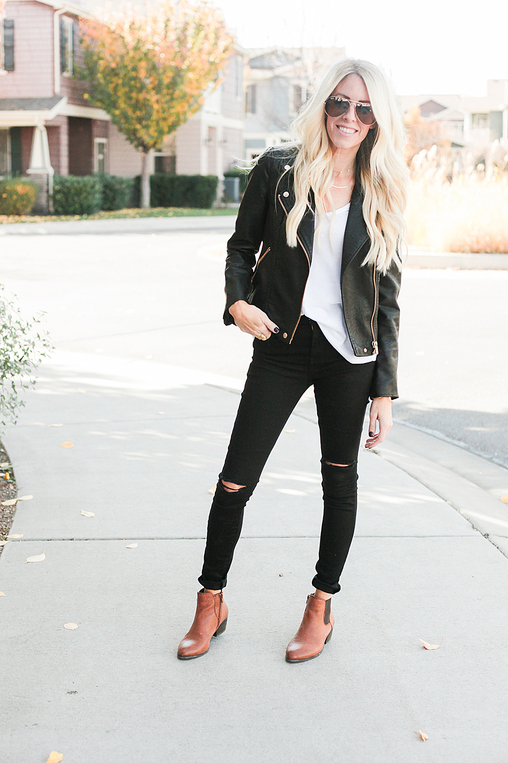 Kailee Wright-Black Leather Jacket