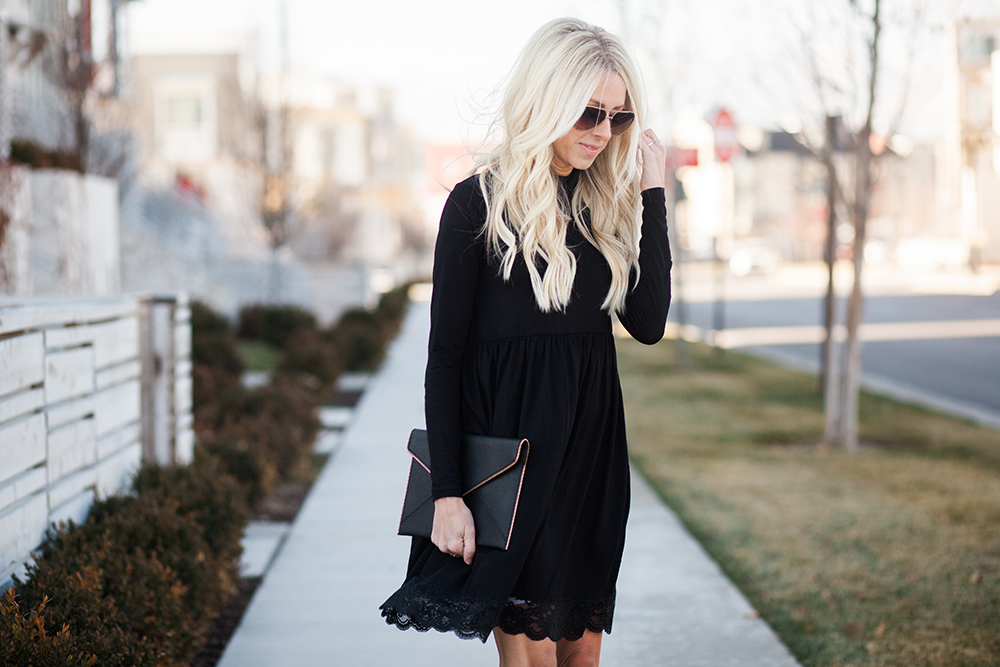 Kailee Wright-Holiday black dress