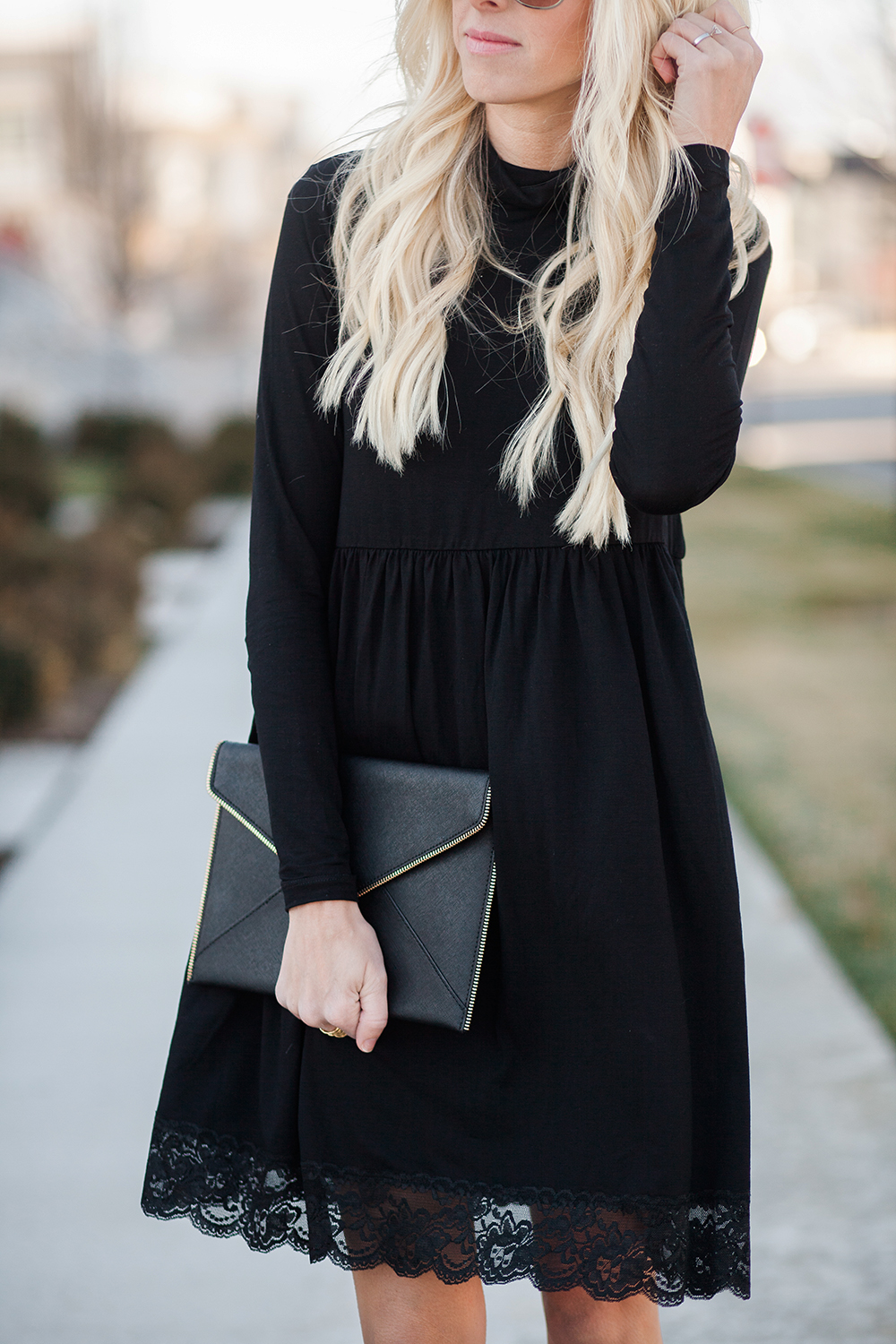 Kailee Wright-Holiday black dress