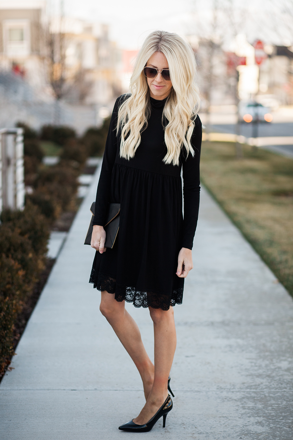 Kailee Wright-Holiday black dress
