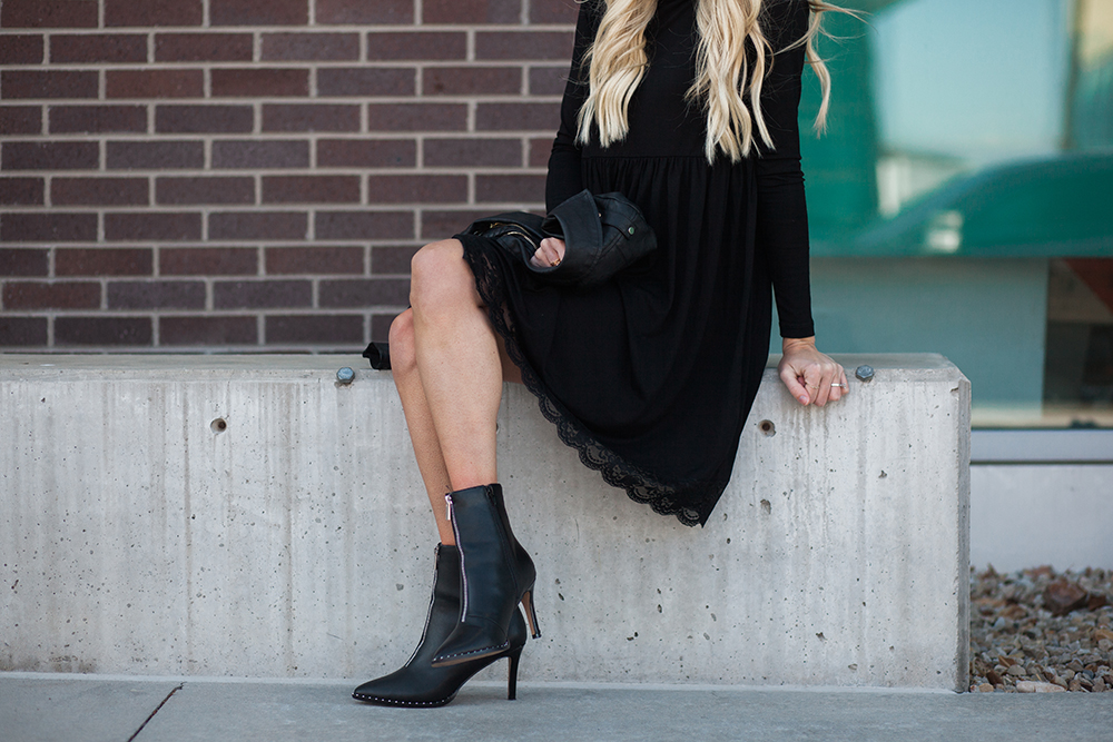 Kailee Wright-Holiday black dress