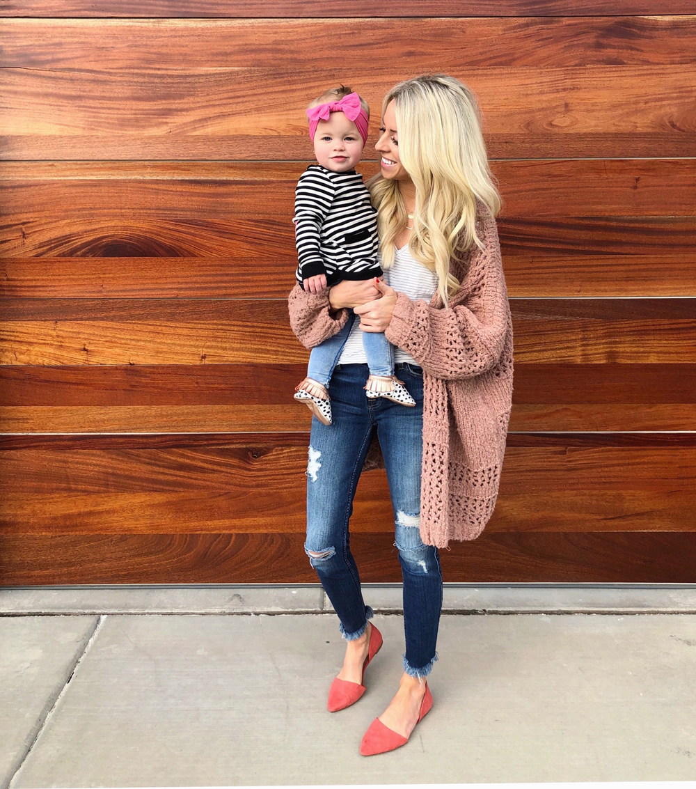 free people sweater, dark denim jeans, harper