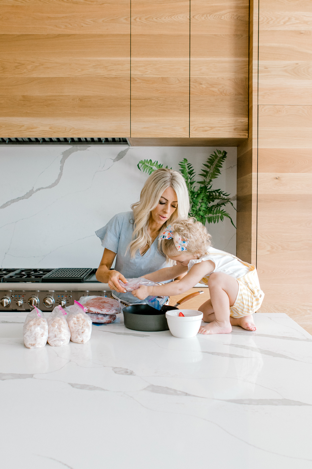 Kailee Wright Family dinner prep
