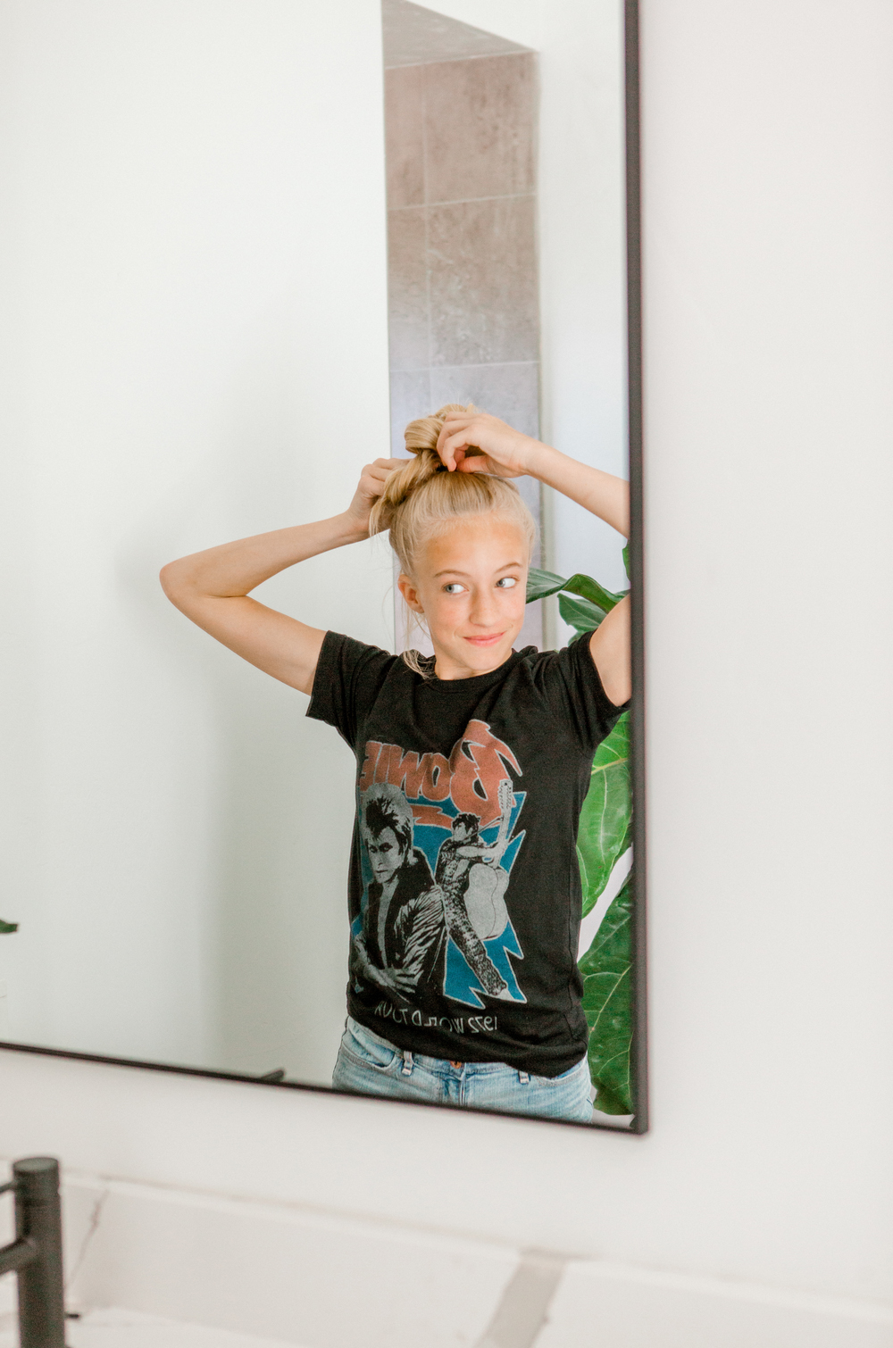 Kailee Wright Hunter tween messy bun
