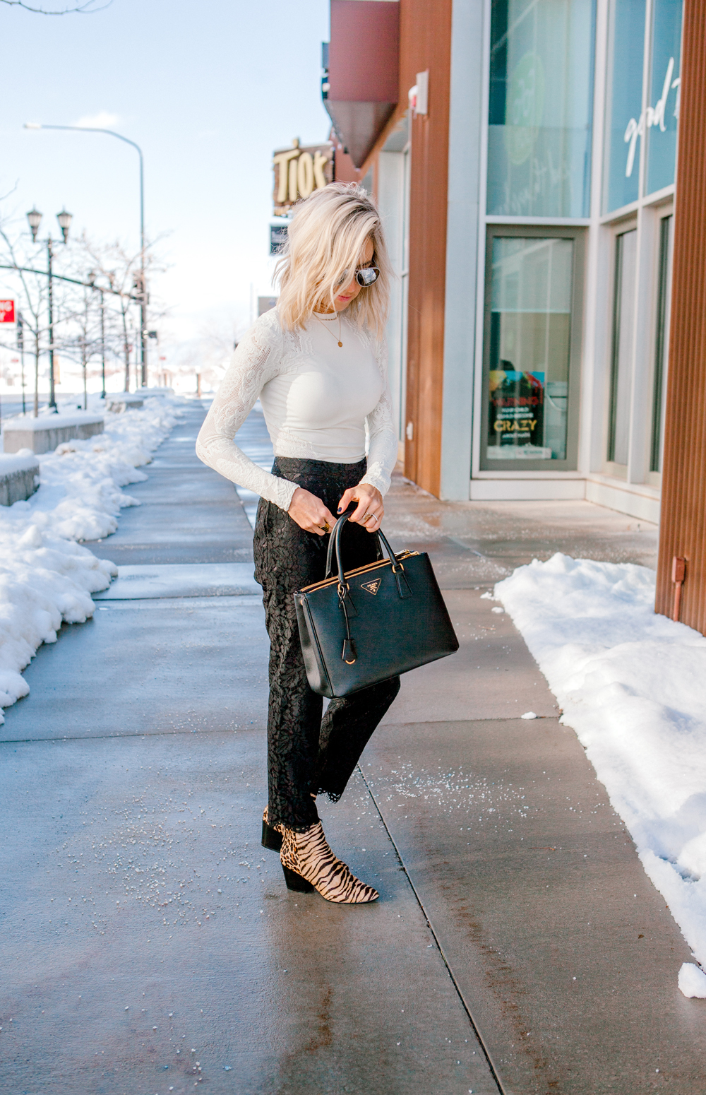 Kailee Wright Holiday lace pants
