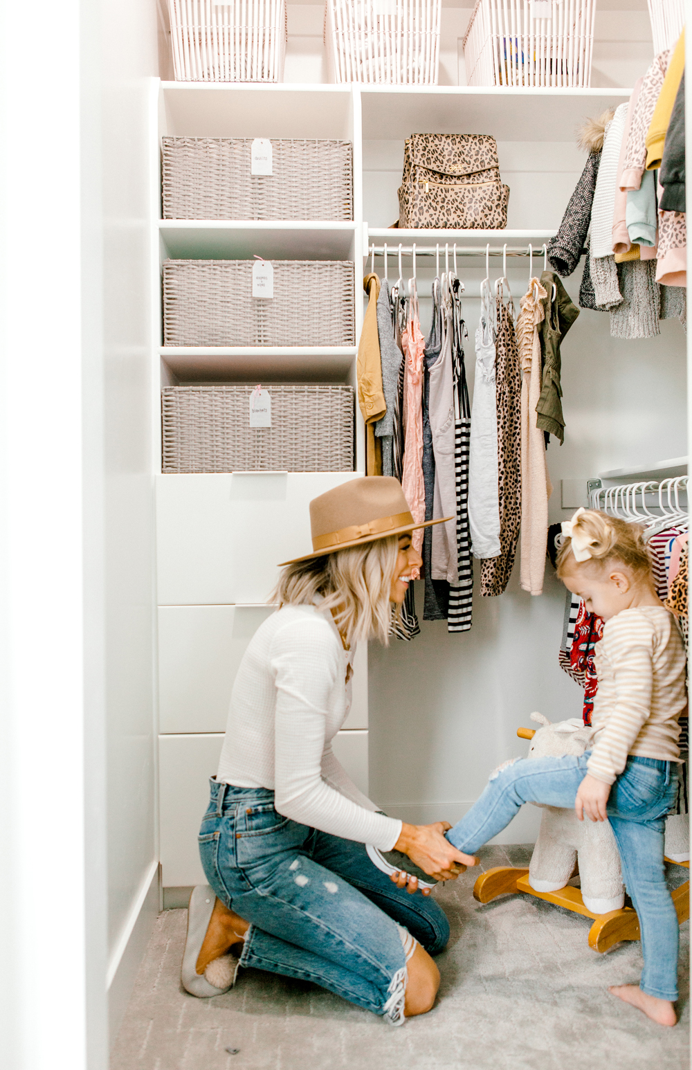 Kailee Wright kids closet organization