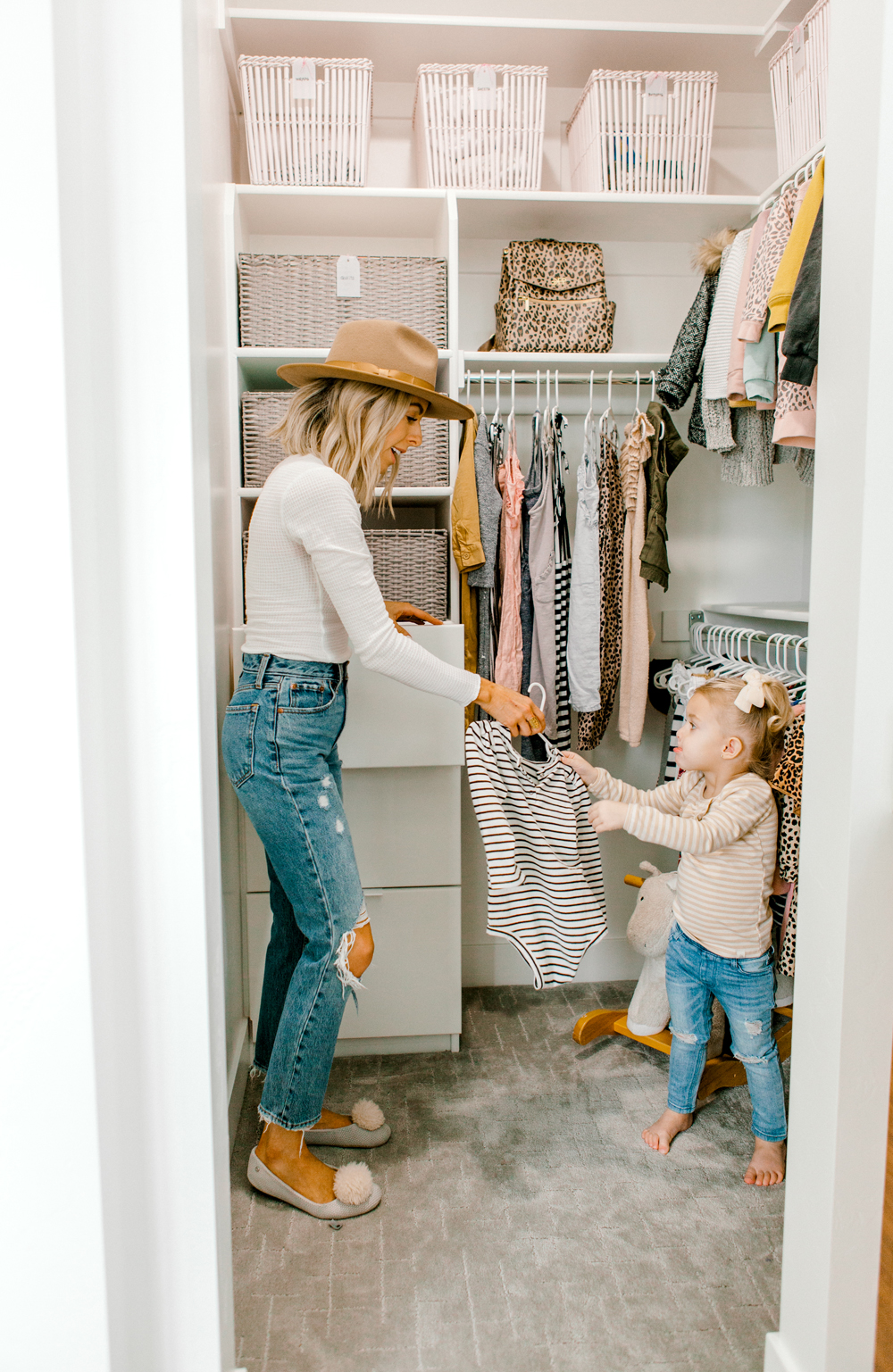Kailee Wright kids closet organization