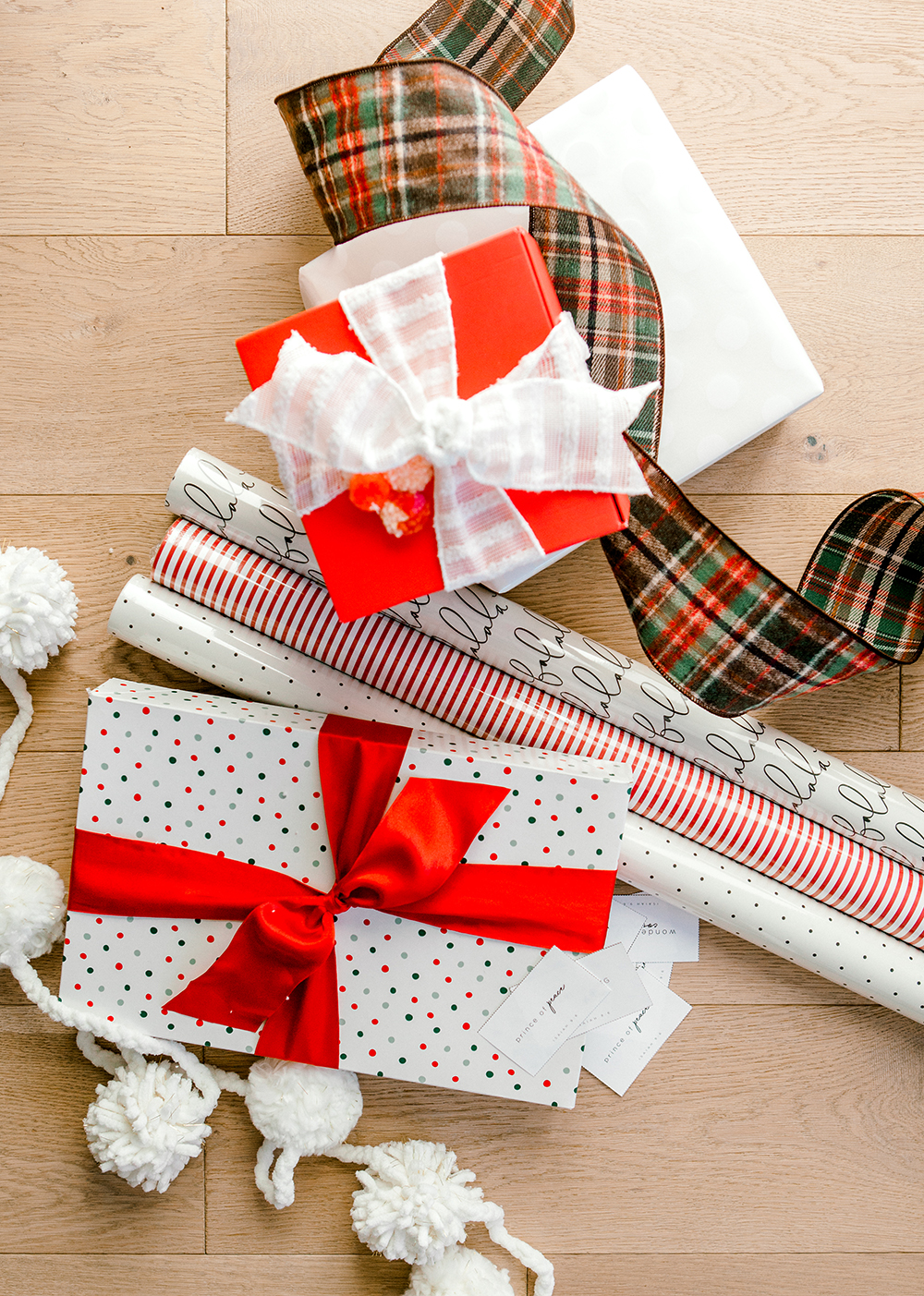 Kailee Wright Holidays modern polka dot wrapping paper