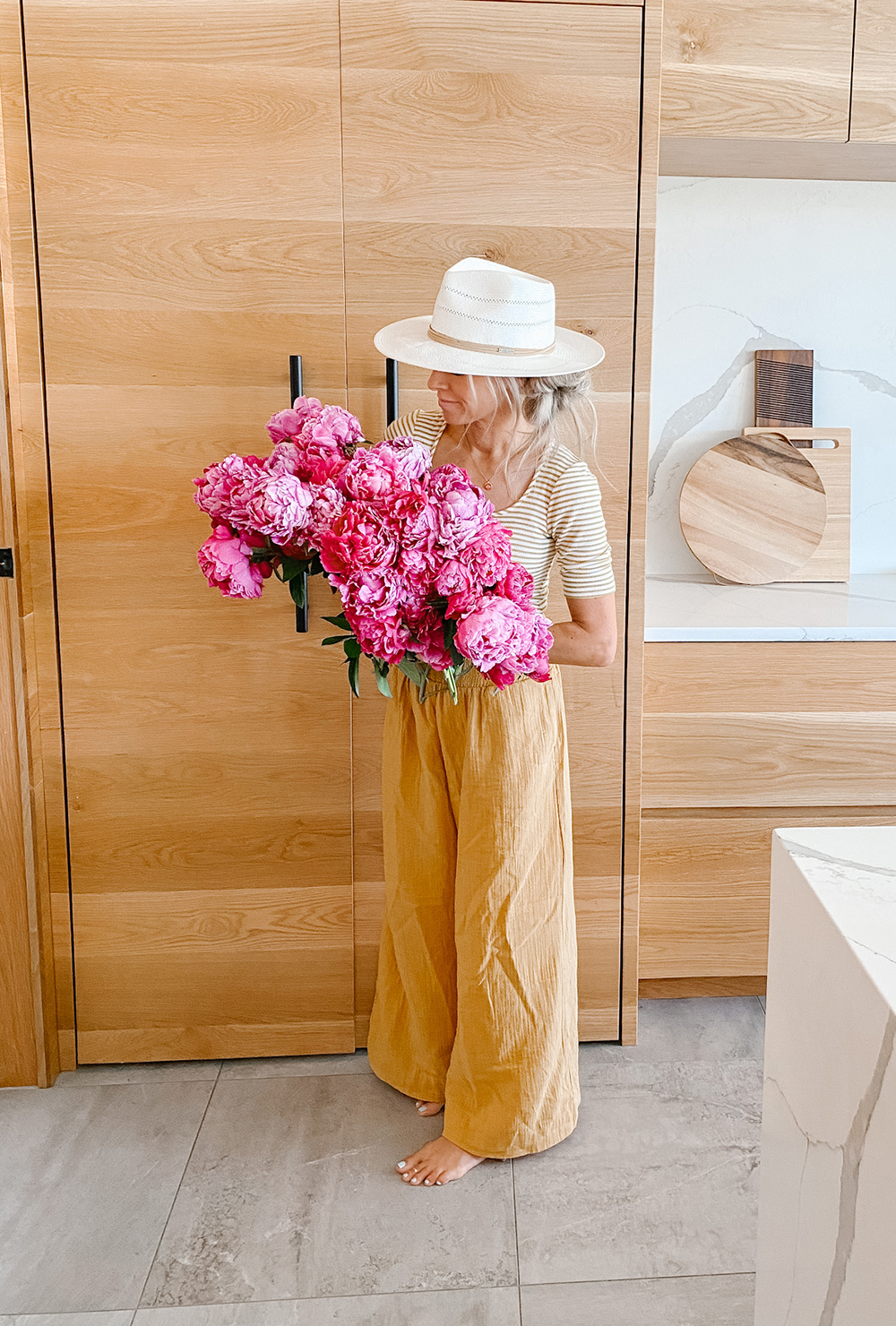 Madewell mustard linen pants